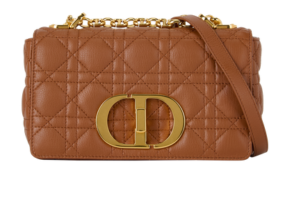 Small Caro Shoulder Bag, £1,900, Handbags, Tan, Leather, Front view